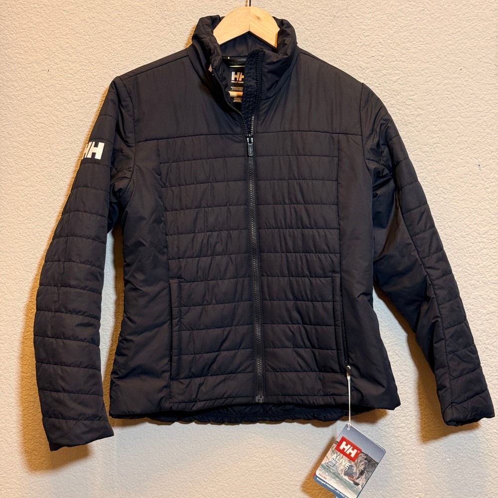 NWT Helly Hansen Crew Insulator Jacket 2.0 Womens S Navy PrimaLoft GIID Logo